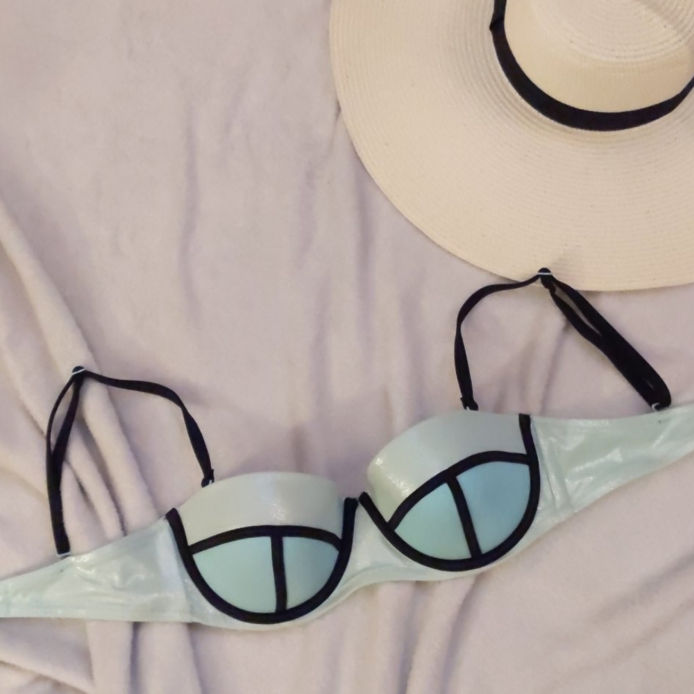 Victoria secret bathing suit top mint color